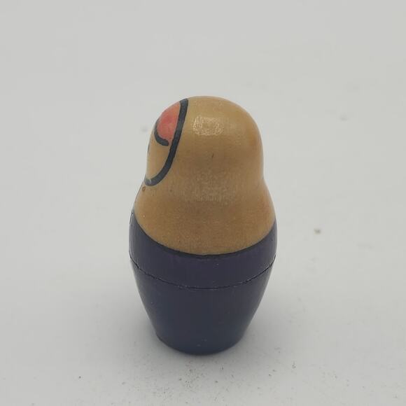 Vintage Wooden Russian Nesting Dolls 5pc Matryoshka Set Hand Painted Folk Art - Picture 14 of 16